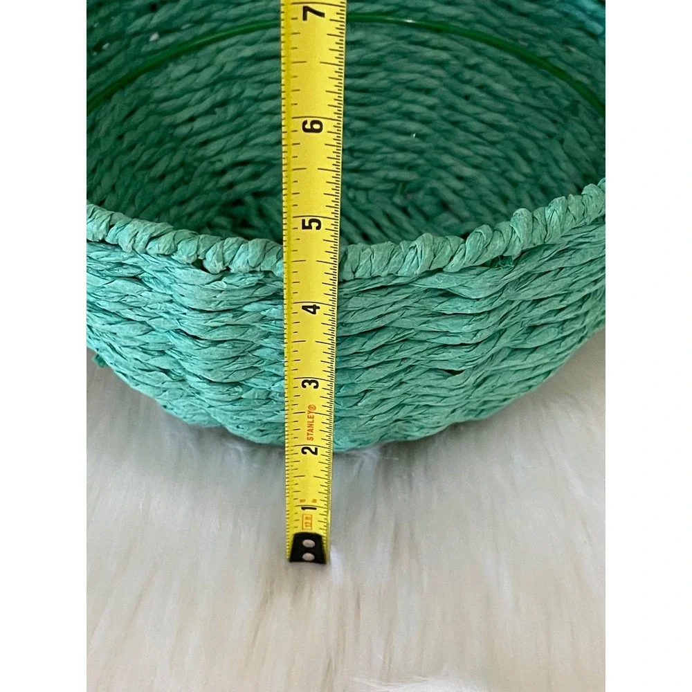 Woven Green Bunny Ears Basket New